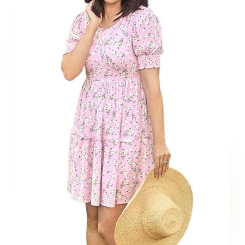 Draper James Pink Floral Mini Dress
